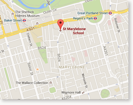 St Marylebone School location map